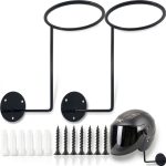 ROYHOO Wall Mounted Helmet Hanger Polished Stainless Steel 3 Hook-0