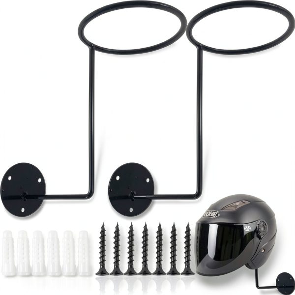 ROYHOO Wall Mounted Helmet Hanger Polished Stainless Steel 3 Hook-0