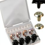 NQEUEPN Motorcycle Helmet Screws, Easy to Install, Black and Silver-0