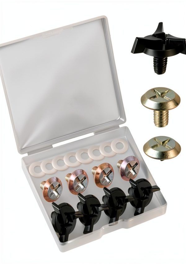 NQEUEPN Motorcycle Helmet Screws, Easy to Install, Black and Silver-0