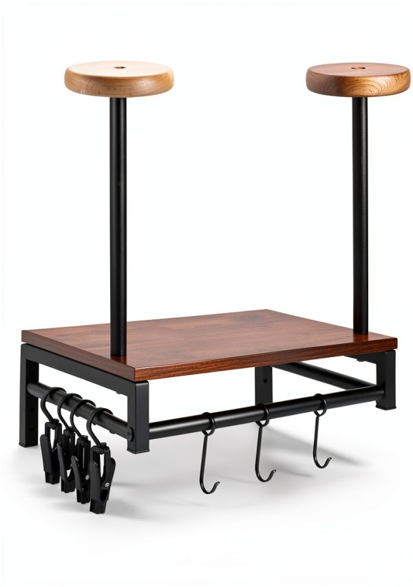 SailStart Industrial Helmet Wall Rack with Adjustable Metal Bracket-5