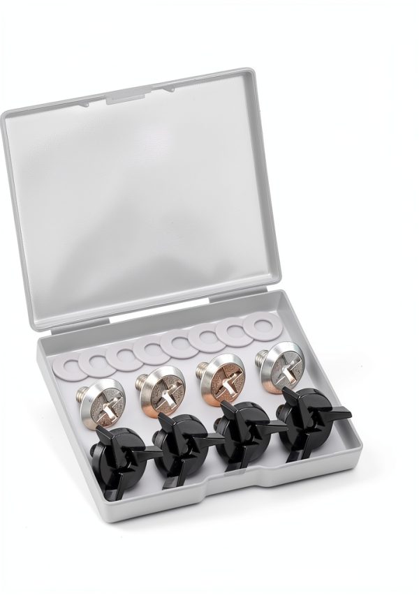 NQEUEPN Motorcycle Helmet Screws, Easy to Install, Black and Silver-3
