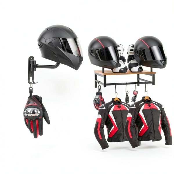 SailStart Industrial Helmet Wall Rack with Adjustable Metal Bracket-7