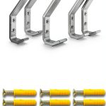 EBaokuup Wall Mount Hook Set Silver Classic Adjustable 6 Hook Duty-0