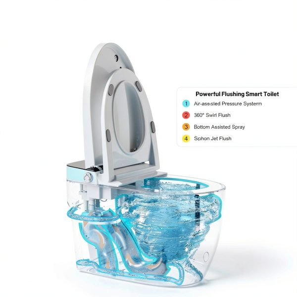 Smart Toilet Vipbear OPT03 with Heated Seat Auto Flush Night Light-5