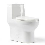 Deer Valley DV-1F026R Elongated One Piece Toilet with ADA Comfortable Seat Height, Dual Flush 1.1/1.6 GPF, Powerful & Quiet Modern Toilet for Bathroom, 10" Rough-In-0