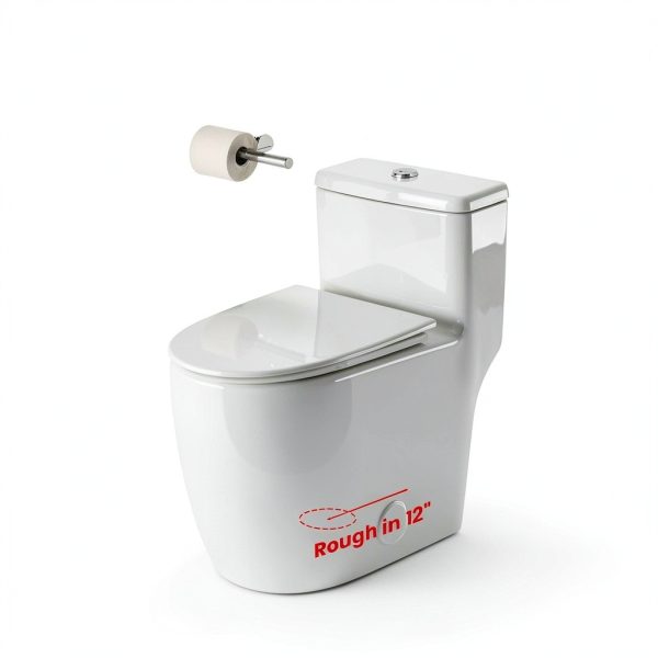 Casta Diva One Piece Toilet Elongated with 17.5" ADA Height Comfort Chair Seat Compact Modern Toilets for Bathroom, Dual Flush High Efficiency 1.0/1.28 GPF & MAP 1000g, 12'' Rough-in, White-2