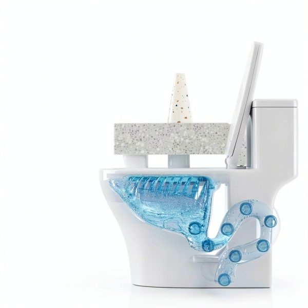 Elongated One Piece Toilet BYBARENOVA ADA Height Dual Flush White-5