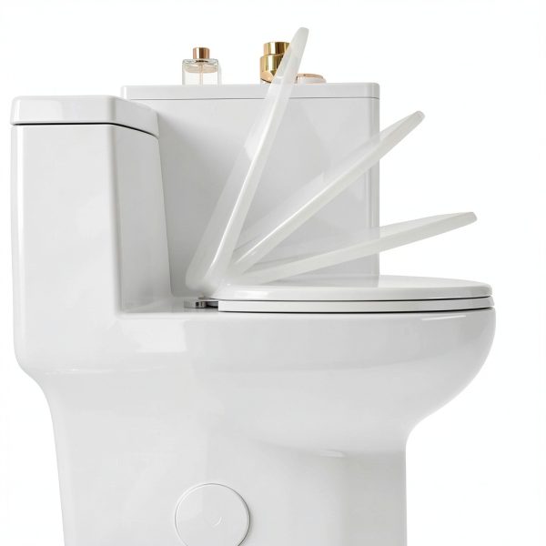 Deer Valley DV-1F026R Elongated One Piece Toilet with ADA Comfortable Seat Height, Dual Flush 1.1/1.6 GPF, Powerful & Quiet Modern Toilet for Bathroom, 10" Rough-In-3