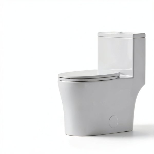 One Piece Toilet KK KE KING White 1.28 GPF Side Lever KK-T2100W-2