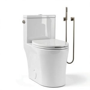 One Piece Toilet KK KE KING White 1.28 GPF Side Lever KK-T2100W-0