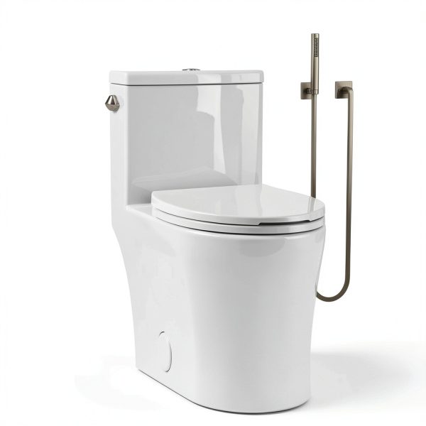 One Piece Toilet KK KE KING White 1.28 GPF Side Lever KK-T2100W-0