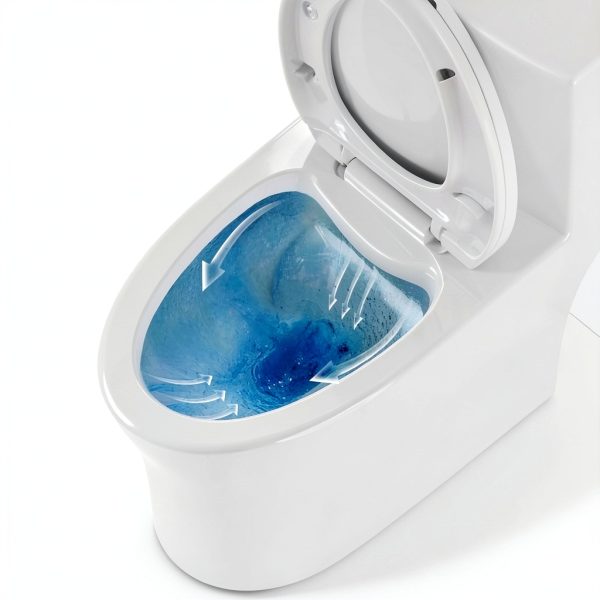 One Piece Toilet KK KE KING White 1.28 GPF Side Lever KK-T2100W-7